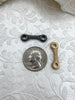Image of CZ Micro Pave Bar Connector, Pave Bar, Double Hole Connector, Plated Brass Finding with CZ,Cubic Zirconia, Bar Connector, 8 styles.Fast Ship
