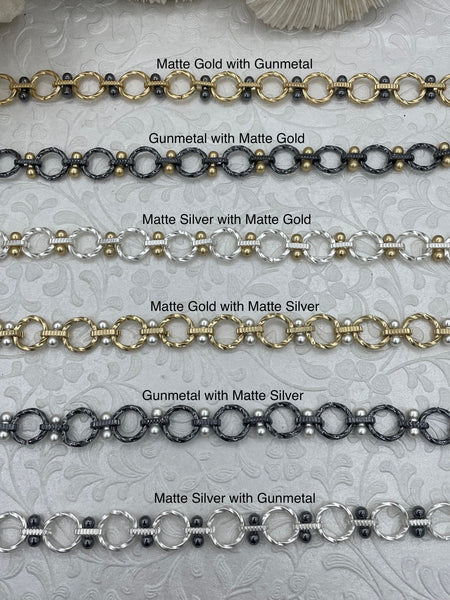 Link Mixed Metal Cable Chain, by the foot. Electroplated Zinc Alloy ...
