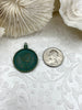 Image of Elizabeth Isle of Man Coin Replica Pendant, 28mm x 3mm Thick 3 colors Bronze, Antique Silver Verdigris, . Fast Ship