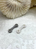 Image of CZ Micro Pave Bar Connector, Pave Bar, Double Hole Connector, Plated Brass Finding with CZ,Cubic Zirconia, Bar Connector, 8 styles.Fast Ship
