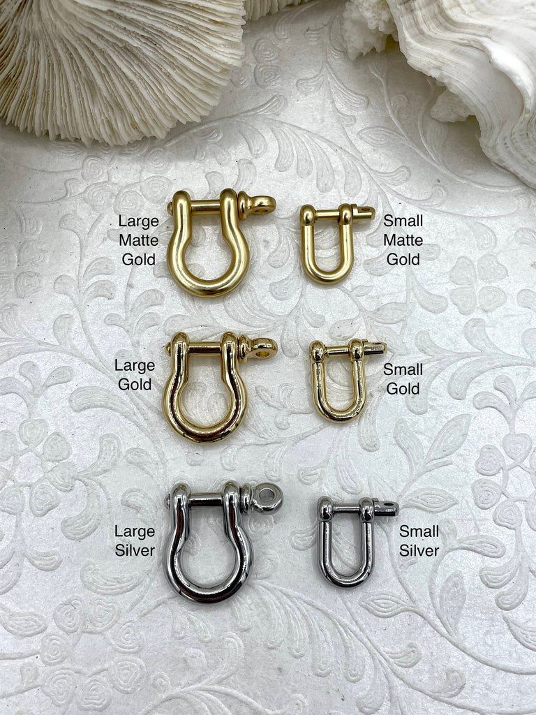 D Ring Screw Gold Brass Strap Connector for Lv Cosmetic pouch -  www.