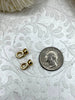 Image of Fold Over Clasp with Tie Bar End Cap and CZ, Double Fold Over Clasp, Cubic Zirconia, Cord End Caps, Plated Brass Clasp, 3 finishes Fast Ship