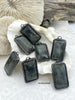 Image of Soldered Natural Stone Pendants, Rectangle Stone Pendants with Gunmetal ,Comes in a variety of patterns, 4 Styles, Natural Stone, Fast Ship.