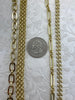 Image of Gold Plated Stainless Steel Multilink Textured Chains, 4 styles, Handmade Chains, Stainless Steel HIGH QUALITY, Sold by the ft. Fast Ship