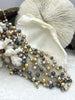 Image of High Quality Wired Plated Brass Beaded Chain, Tri Colored Chain, 2 Wire Colors, 8mm or 6mm Beads, Brass Beads, Sold by the foot, Fast Ship