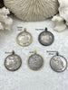 Image of Reproduction Coin Pendant 39mm, Coin Bezel, Vintage Coin, 5 bezel colors. Fast Shipping