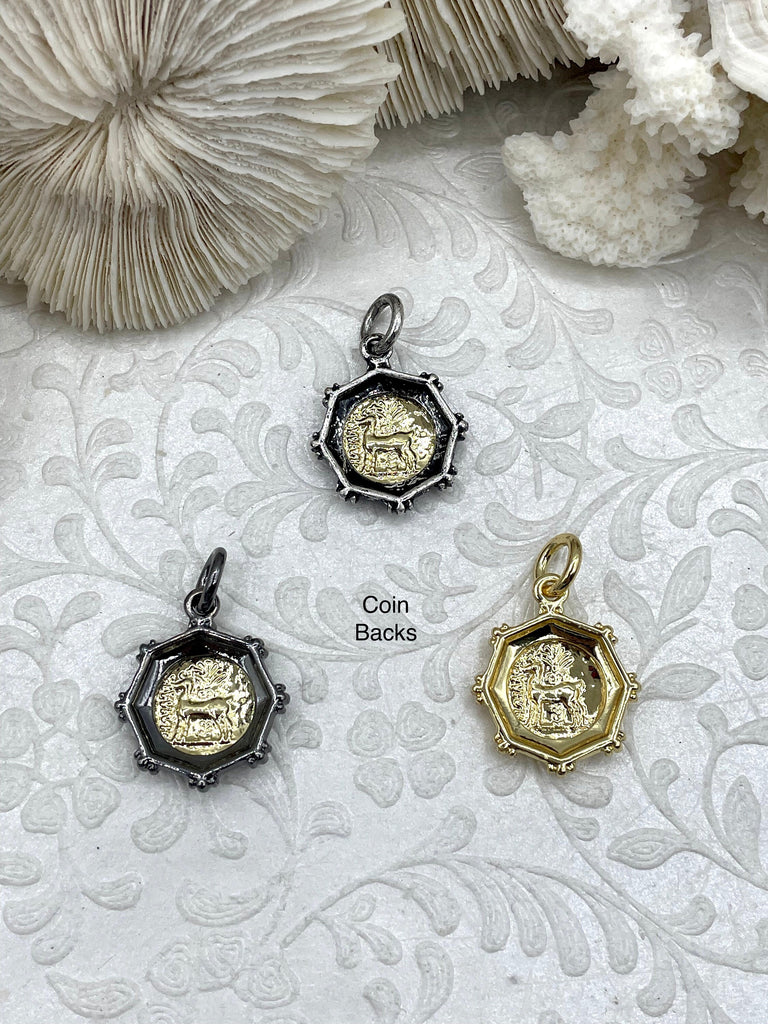 French Bee Replica Coin, Reproduction Bee Coin, Bee Coin Pendant, Coin, Bee Jewelry, Gold Coin pendant, Petite Coin, 3 bezel color Fast Ship