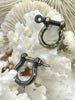 Image of Zinc Alloy 2 Tone U Lock Clasp W/ Screw, U Shape Shackle,2 Tone Marine Shackle, Horseshoe Clasp, Anchor Carabiner, Anchor Shackle. Fast Ship