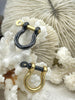 Image of Zinc Alloy 2 Tone U Lock Clasp W/ Screw, U Shape Shackle,2 Tone Marine Shackle, Horseshoe Clasp, Anchor Carabiner, Anchor Shackle. Fast Ship