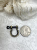 Image of Zinc Alloy 2 Tone U Lock Clasp W/ Screw, U Shape Shackle,2 Tone Marine Shackle, Horseshoe Clasp, Anchor Carabiner, Anchor Shackle. Fast Ship