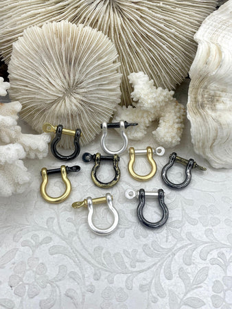 Zinc Alloy 2 Tone U Lock Clasp W/ Screw, U Shape Shackle,2 Tone Marine Shackle, Horseshoe Clasp, Anchor Carabiner, Anchor Shackle. Fast Ship