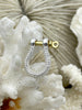 Image of Pave U shape Clasp, Two Tone U Lock Marine Shackle BRASS, Horseshoe Clasp, U Link, Anchor Carabiner, Anchor Shackle, 4 styles. Fast Ship
