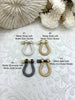 Image of Pave U shape Clasp, Two Tone U Lock Marine Shackle BRASS, Horseshoe Clasp, U Link, Anchor Carabiner, Anchor Shackle, 4 styles. Fast Ship